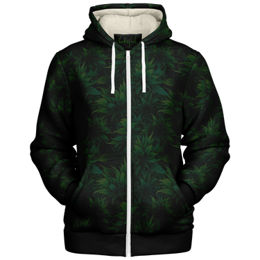Chokefish™ Microfleece Zip-Up Hoodie Cannabis-004